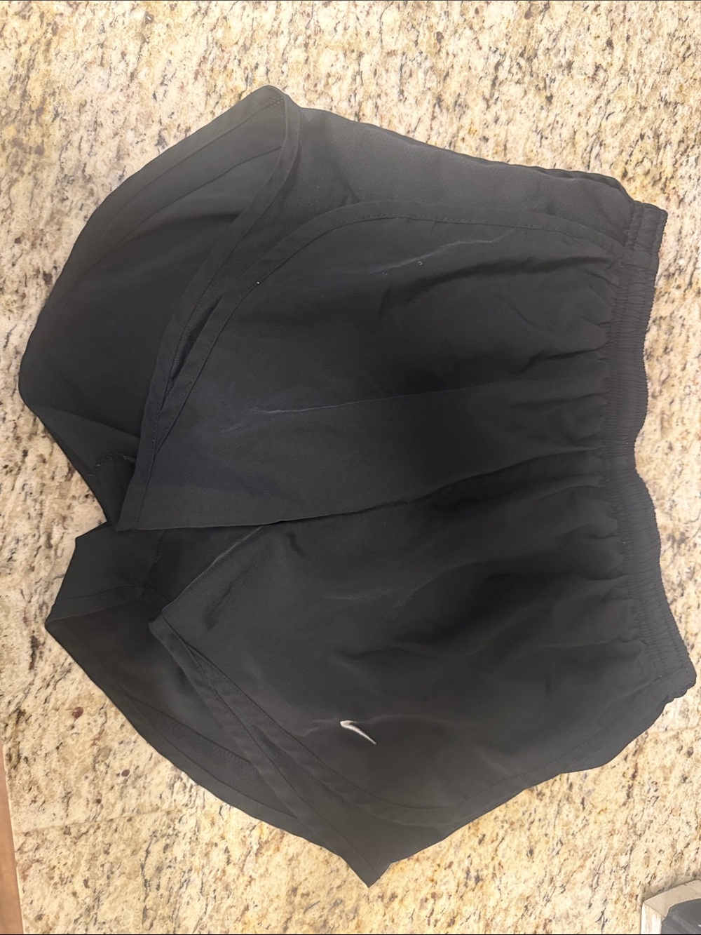 Nike Women's Black Athletic Running Shorts with Swoosh